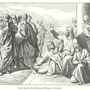 Jesus reproves the Scribes and Pharisees (engraving)