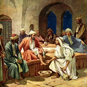 Jesus washes Peters feet - Bible
