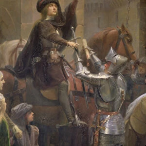 Joan of Arc leaving Vaucouleurs, 23rd February 1429 (detail of Baudricourt and Joan of Arc)