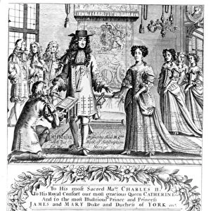 John Ogilby presenting his subscription list for Britannia to the King and Queen