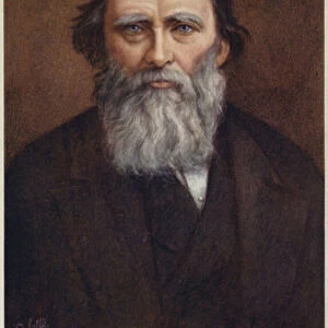 John Ruskin (1819-1900), English writer, art critic, artist and social thinker (colour litho)