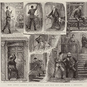 How Jones locked out his Uncle and was cut off with a Shilling (engraving)