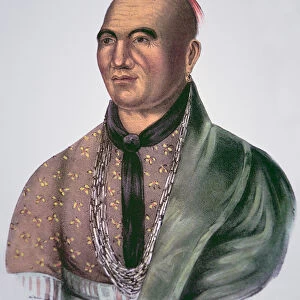Joseph Brant (1742-1807) Chief of the Mohawks (colour litho)