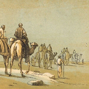 The Journey of the Wise Men (coloured engraving)