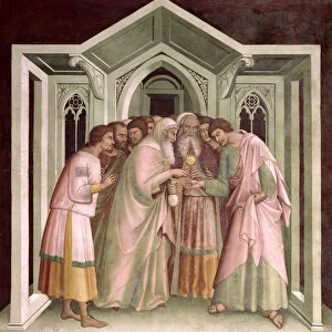 Judas Receiving Payment for his Betrayal, from a series of Scenes of the New Testament