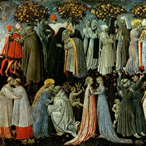 The Last Judgement, detail of the predella panel depicting Paradise, 1460-65 (tempera on panel)
