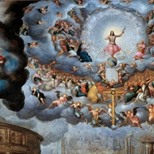 The Last Judgment Detail. Painting by Jean Cousin the Son (1522-1594) 16th century Sun
