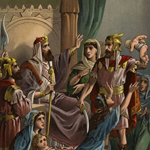 The judgment of Solomon (chromolitho)