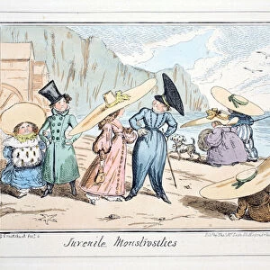 Juvenile Monstrosities, pub. 1835 (hand coloured engraving)