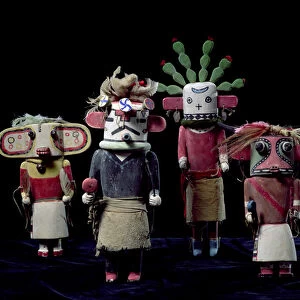Four Katchina dolls (mixed media)