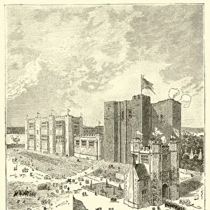 Kenilworth Castle in the sixteenth century (engraving)