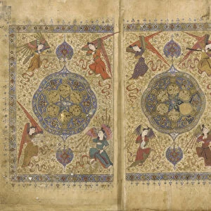 Khamsa and Divan by Khwaju Kirmani, 1438 (ink, opaque watercolor and gold on paper)