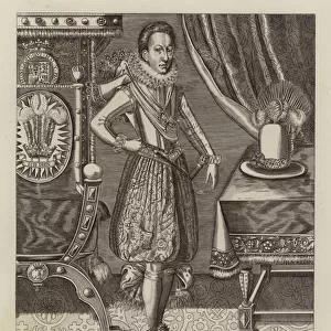 King Charles I when Prince of Wales (engraving)