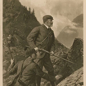 King Edward VII hunting in the Scottish Highlands (photogravure)