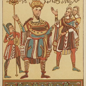 The King of the Lombards (colour litho)