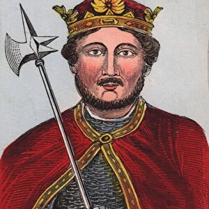 King Richard I (coloured engraving)