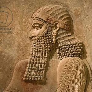 Detail of King Sargon II of Assyria from King Sargons palace in Khorsabad, c