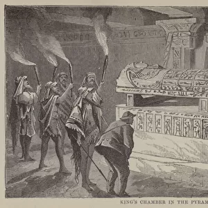 Kings chamber in the Pyramids (engraving)