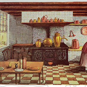 Kitchen of the Hotel St. Lucas, in the Hoogstraat, Rotterdam, 1834