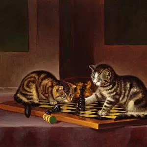 Kittens Playing Chess, c. 1860