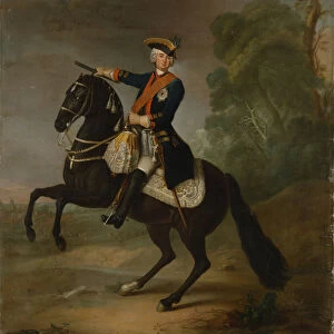 Kurt Christoph Graf von Schwerin on horseback, 1750 (oil on canvas)
