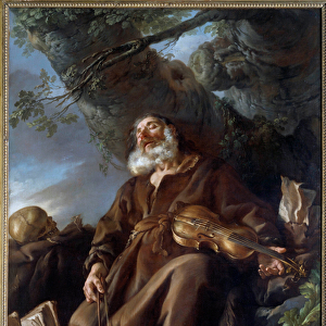 L hermit dormi Painting by Joseph Marie Vien (1716-1809) 1750 Sun. 2, 23x1, 48 m