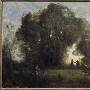La danse des nymphes painting by Camille Corot (1796-1875) 1860 Sun