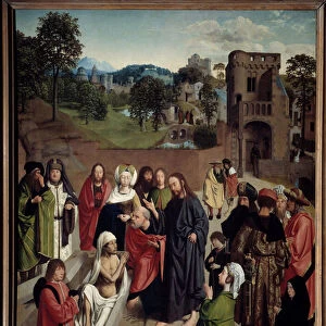 La Resurrection de Lazarus Painting by Gerard de Saint-Jean (1460 / 1465-1488 / 1493