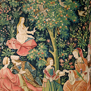La Vie Seigneuriale: Scene Galante, c. 1500 (tapestry)
