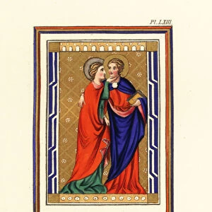 Ladies of the 13th century. 1842 (engraving)