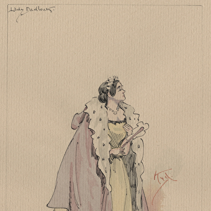 Lady Dedlock, c. 1920s (pen & ink with w / c on paper)