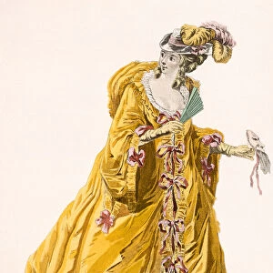 Lady in Grand Domino dress to wear to a Bal Matique