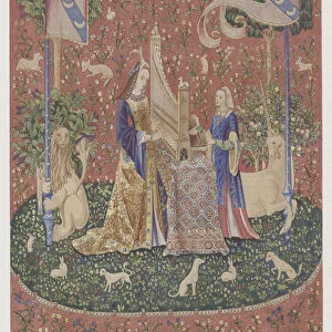 The Lady with the Unicorn, late 15th Century (colour litho)
