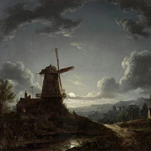 Landscape by Moonlight (oil on canvas)