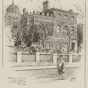 The late Lord Leightons House in Holland Park Road, Kensington (engraving)