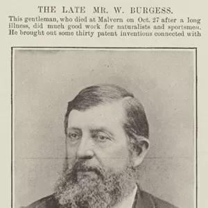 The late Mr William Burgess, Pisciculturist and Naturalist (b / w photo)