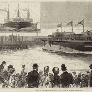Launch of the Emperor of Russias Yacht Livadia at Glasgow (engraving)