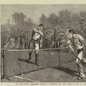 The Lawn Tennis Championship Meeting at Wimbledon, the Fifth Round of the All Comers Match (engraving)