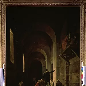 "Le peintre Jacques Stella (1596-1657) en prison"(The Painter Jacques Stella in Prison). Illustration de "Entretiens sur les vies et sur les ouvrages des plus excellents peintres anciens et modernes"