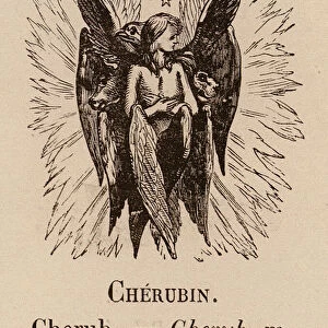 Le Vocabulaire Illustre: Cherubin; Cherub (engraving)