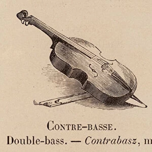 Le Vocabulaire Illustre: Contre-basse; Double-bass; Contrabasz (engraving)
