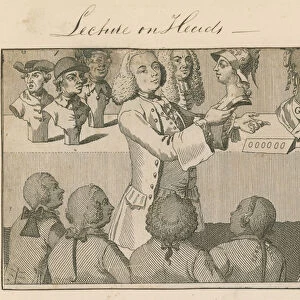Lecture on Heads, at the Long Room, opposite Sadlers Wells, on 20 June 1765 (engraving)