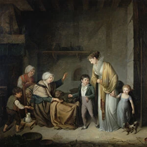 The Lesson in Charity (oil on canvas)