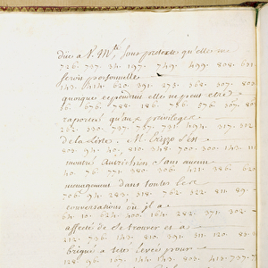 Letter written in code by Jean-Jacques Rousseau while secretary to the French Ambassador