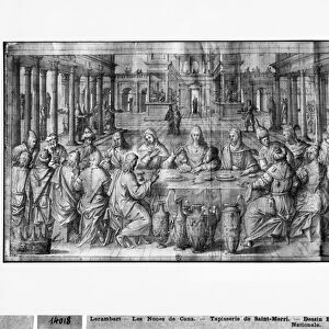 Life of Christ, Marriage at Cana, preparatory study of tapestry cartoon for the Church