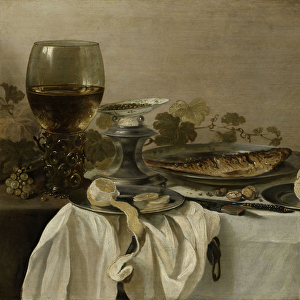 Still Life with a Fish, 1647 (oil on panel)