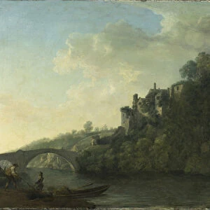 Lismore Castle from the West (oil on canvas)
