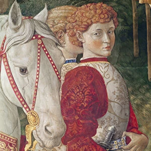 Two Liveried Attendants and the head of Lorenzo the Magnificents Horse, detail