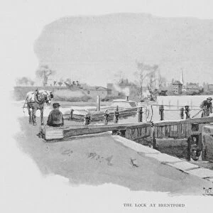 The Lock at Brentford (litho)