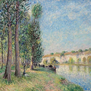 The Loing at Moret; Le Loing a Moret, 1885 (oil on canvas)